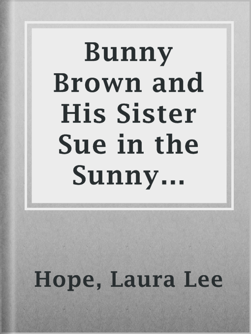 Title details for Bunny Brown and His Sister Sue in the Sunny South by Laura Lee Hope - Available